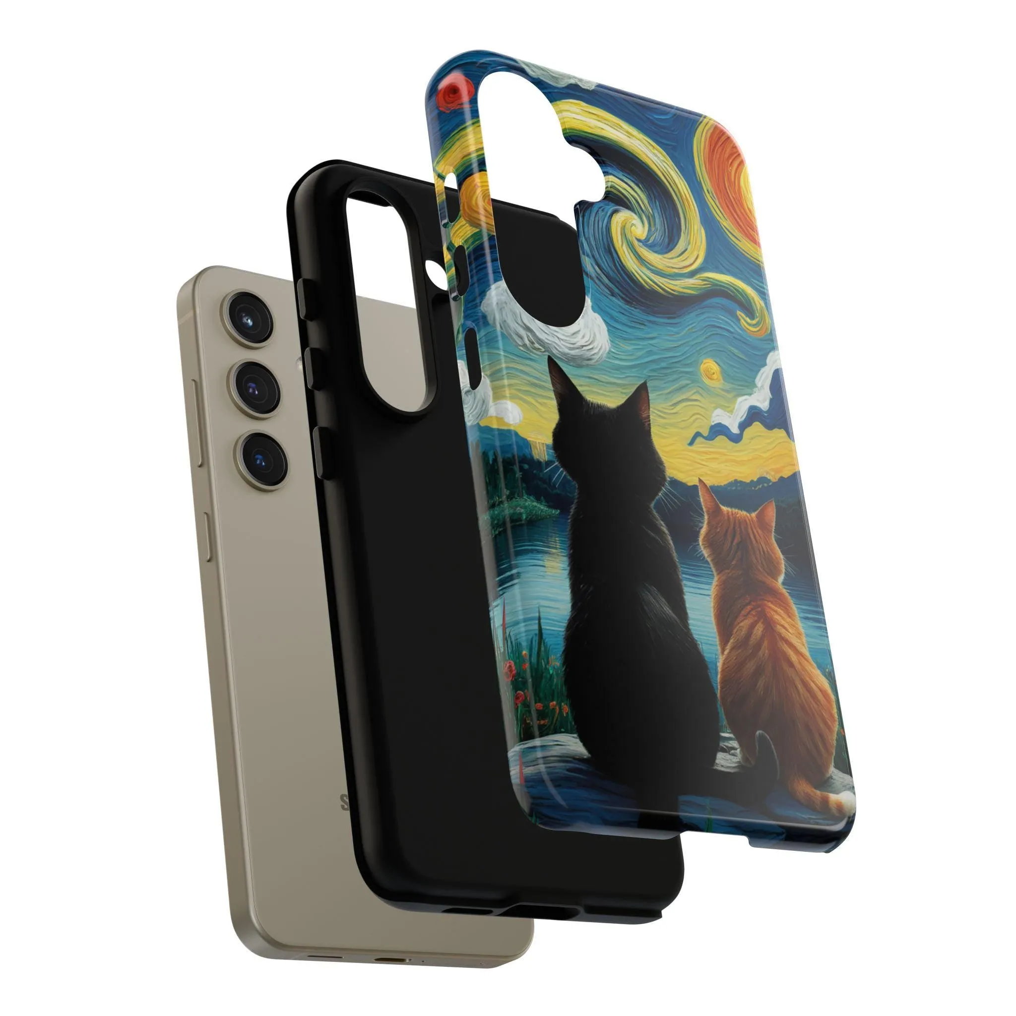 van goth cat phone case ,vincent van goth cat case ,van goth cat ,starry night cat case,phone cover