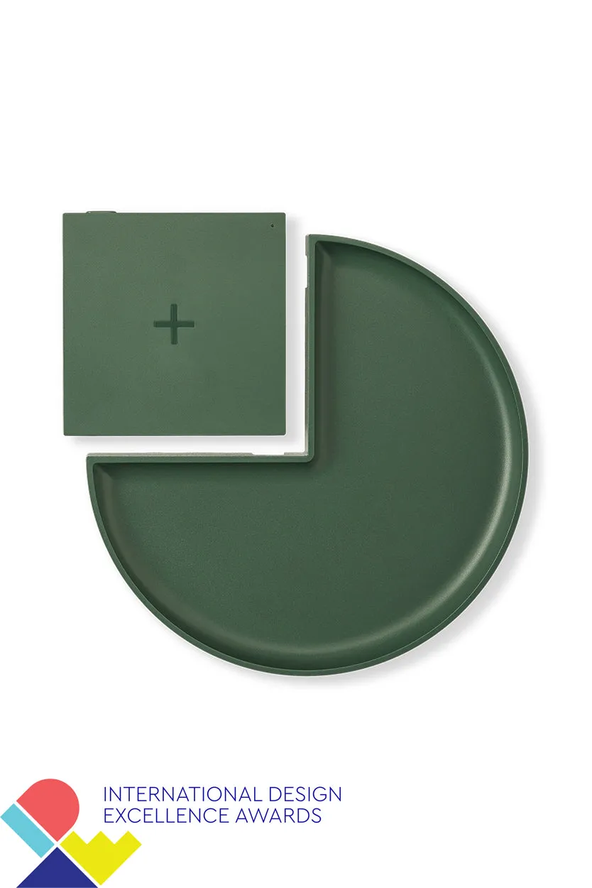Wireless Charger with Tray - Forest Green