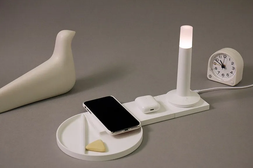 Wireless Charger with Tray - Forest Green