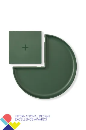 Wireless Charger with Tray - Forest Green