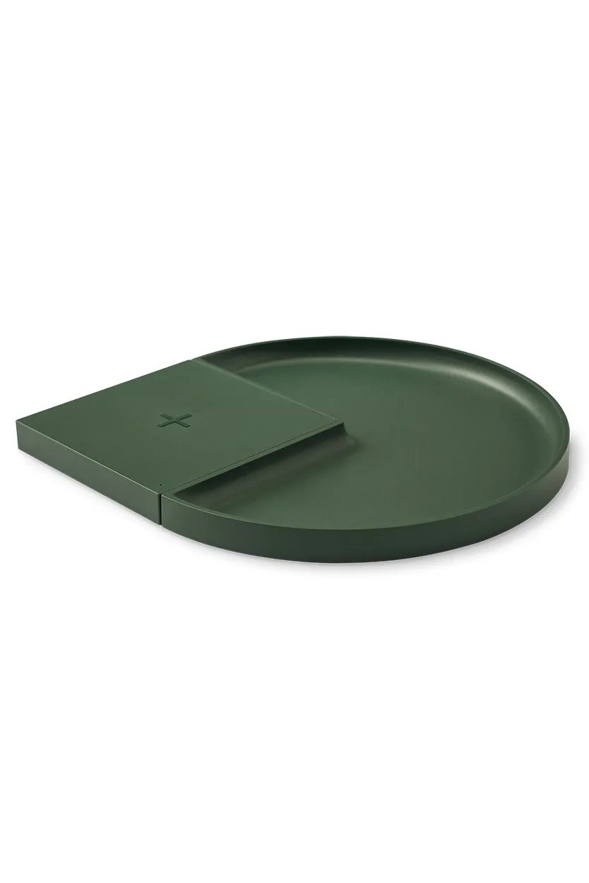 Wireless Charger with Tray - Forest Green