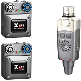 Xvive U4R2 In-Ear Monitor Wireless System, 1 Transmitter, 2 Receivers